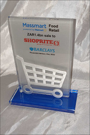 Rectangle with printed branding and profile cut aluminium Trolley