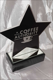 Profile cut and hand Brushed aluminium star, Printed.
