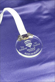 Crystal Medal with sandblasting