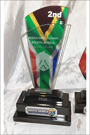 Double Glass awards with Prints and Sandblasting