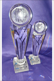 Crystal World ball Awards, Printed Logo Under the bases