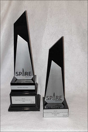 Brushed Metal and Black lacquered wood awards