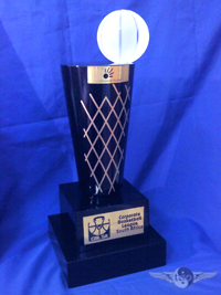 Wood and Crystal ball Basketball award