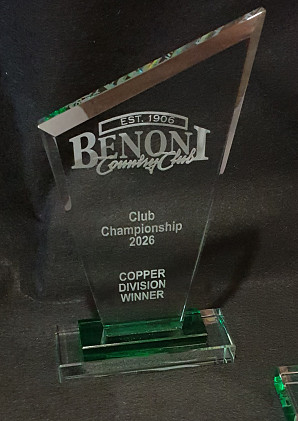 Abstract Crystal Golf Award with green base detail