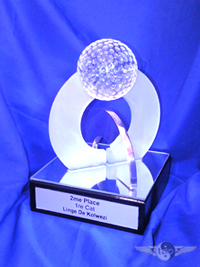 Polished Aluminium and Glass Looping Golf