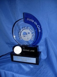 Hole in One Crystal Trophy