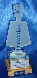 Profile Cut Glass Trophy Eskom