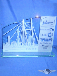 Joburg Award Glass Trophy