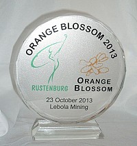 Crystal Rounds golf trophies