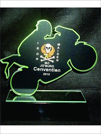 Profile Cut glass Bike award
