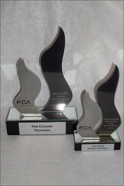 Brushed aluminium and Glass Flames