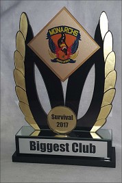Profile cut glass Biggest club award
