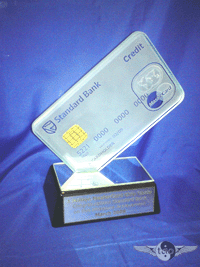 Glass Credit Card Trophy