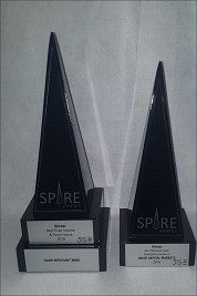 Black Wood and glass Spire