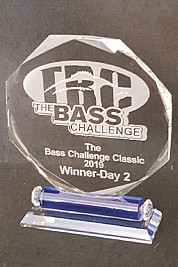 Crystal Octagon awards with blue base detail