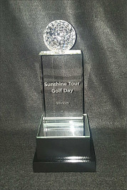 Crystal Golf Rectangle with crystal Golf ball