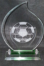 Soccer Award with Green Base Detail