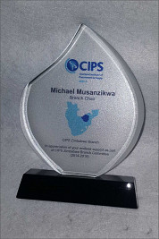 Small Crystal Flame Award Printed