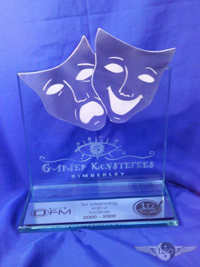 Polished aluminium metal-Theatre masks