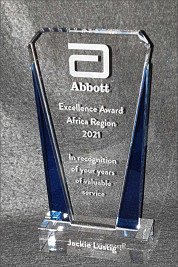 Blue Strips Crystal award
