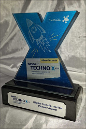 Profile cut glass X award